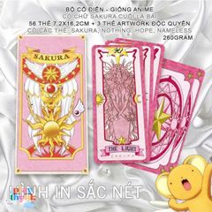 Bộ Bài Tarot Clow Và Sakura Classic - 56 Lá Bài Nghệ Thuật Manga Anime, Kích Thước 7.2x16cm, Quà Tặng Độc Đáo
