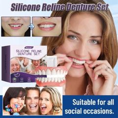 Bộ Răng Giả Silicone Tự Nhiên Cho Nữ - Răng Thực Tế Chăm Sóc Nụ Cười Tự Tin, Dễ Dàng Lắp Đặt