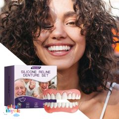 Bộ Răng Giả Silicone Tự Nhiên Cho Nữ - Răng Thực Tế Chăm Sóc Nụ Cười Tự Tin, Dễ Dàng Lắp Đặt