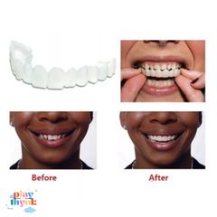 Bọc Răng Giả Silicone Trắng Sáng - Trang Điểm Nụ Cười Đẹp, Bộ Phụ Kiện Chăm Sóc Răng Miệng Cho Người Lớn