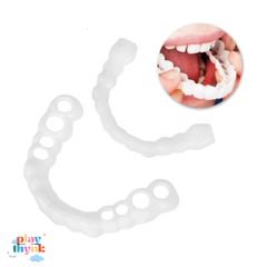 Bọc Răng Giả Silicone Trắng Sáng - Trang Điểm Nụ Cười Đẹp, Bộ Phụ Kiện Chăm Sóc Răng Miệng Cho Người Lớn