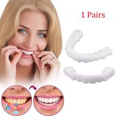 Bọc Răng Giả Silicone Trắng Sáng - Trang Điểm Nụ Cười Đẹp, Bộ Phụ Kiện Chăm Sóc Răng Miệng Cho Người Lớn