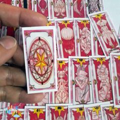 Áo Thun Trẻ Em Màu Hồng Chibi Clow - Bộ 54 Sticker Anime Card Captor Sakura Siêu Dễ Thương, Trang Trí Thú Vị