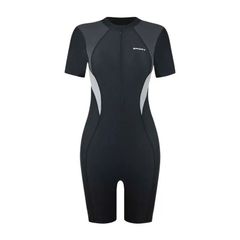 Đồ Bơi Thể Thao Nữ Một Mảnh Kín Đáo Có Miếng Đệm Ngực - Bikini Cool Đen Năng Động Đi Biển, Chụp Ảnh