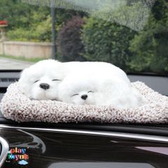 Gấu Bông Khử Mùi Than Hoạt Tính - Deco Trang Trí Ô Tô, Bàn Làm Việc Đáng Yêu Cho Bé - Mèo Chiều Cao 24x20cm