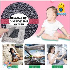 Lõi Than Hoạt Tính Khử Mùi Ô Tô - Thiết Kế Đáng Yêu Trang Trí Táp Lô Và Bàn Làm Việc, Không Khí Trong Lành Cho Gia Đình