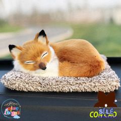 Thú Bông Hỗ Trợ Lọc Không Khí - Gấu Fox Ngộ Nghĩnh với Lõi Than Hoạt Tính Khử Mùi Ô Tô, Phụ Kiện Trang Trí Xe Hơi