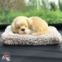 Gấu Bông Chó Vàng Lõi Than Hoạt Tính - Khử Mùi, Lọc Không Khí Xe Hơi - Phụ Kiện Trang Trí Đáng Yêu Cho Ô Tô
