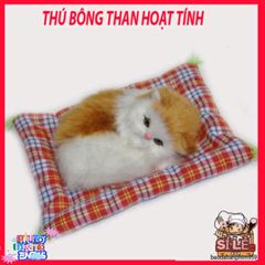 Thú Bông Ô Tô Hình Chó Mèo - Khử Mùi & Lọc Không Khí An Toàn Bằng Than Hoạt Tính - Phụ Kiện Trang Trí Xe Hơi Dễ Thương