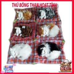 Thú Bông Ô Tô Hình Chó Mèo - Khử Mùi & Lọc Không Khí An Toàn Bằng Than Hoạt Tính - Phụ Kiện Trang Trí Xe Hơi Dễ Thương