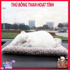 Thú Bông Ô Tô Hình Chó Mèo - Khử Mùi & Lọc Không Khí An Toàn Bằng Than Hoạt Tính - Phụ Kiện Trang Trí Xe Hơi Dễ Thương