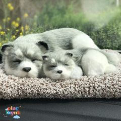 Gấu Bông Than Hoạt Tính Khử Mùi - Thú Cưng Giống Thật 99% Chó Mèo Sói - Phụ Kiện Trang Trí Xe Hơi Đáng Yêu