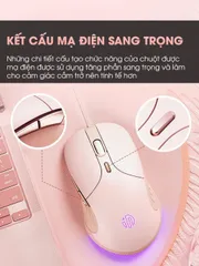 Chuột Gaming Có Dây BAK B8 - Chuột Im Lặng 6 Nút 8800 DPI Cho Game Thủ Nữ, Thiết Kế Đẹp Màu Sắc Tươi Tắn