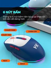Chuột Không Dây Bluetooth Gaming BAK BM3 - Silent Chống Ồn, DPI Cao, Kết Nối Đa Thiết Bị, Phù Hợp Mọi Game