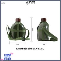 Bình Nhôm Xanh Cổ Điển 1,2L Thể Thao - Bền Bỉ, An Toàn & Dễ Mang Theo Với Dây Đeo Tiện Lợi Cho Dân Phượt