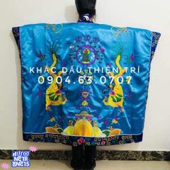 Bộ trang phục pháp sư bát quái - Áo choàng lụa đạo sĩ tinh xảo, hình mặt trời mặt trăng, cosplay Đạo giáo độc đáo