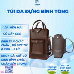 Túi Da Cao Cấp Đựng Bình Nước 5L - Thiết Kế Thời Trang, Dây Đeo Tùy Chỉnh, Phụ Kiện Du Lịch Tiện Dụng cho Nam