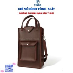 Túi Da Cao Cấp Đựng Bình Nước 5L - Thiết Kế Thời Trang, Dây Đeo Tùy Chỉnh, Phụ Kiện Du Lịch Tiện Dụng cho Nam