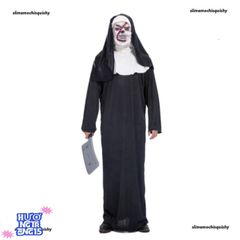 Bộ Trang Phục Halloween Tóc Trắng Xõa - Áo Choàng Thầy Pháp Ma Quái Cho Tiệc Hóa Trang và Cosplay