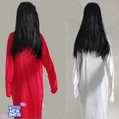 Bộ Trang Phục Cương Thi Áo Nhung Đỏ và Tóc Giả Huyền Bí - Trang Phục Halloween Đẹp Mê Ly cho Tiệc Tùng và Cosplay