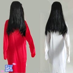 Bộ Trang Phục Cương Thi Nhung Đỏ Kèm Tóc Giả - Thời Trang Halloween Ma Mị và Hấp Dẫn cho Tiệc Hóa Trang