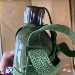 Bình Tông Nhôm Cổ Điển Xanh - Đồ Giữ Nhiệt Du Lịch, Dụng Cụ Đựng Nước và Rượu Cho Chuyến Phiêu Lưu Thú Vị