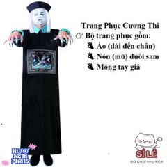 Bộ Đồ Hóa Trang Halloween Cương Thi Hắc Bạch và Pháp Sư Địa Ngục - Trang Phục Cho Người Lớn - Cosplay Thú Vị và Độc Đáo