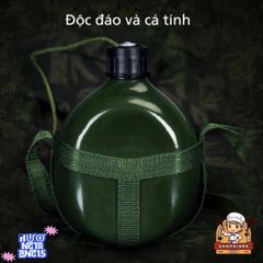 Bình Tông Quân Đội 1L - Bi Đông Đựng Rượu và Nước Siêu Bền, Phụ Kiện Dã Ngoại Thể Thao, Tiện Lợi Khi Đi Du Lịch