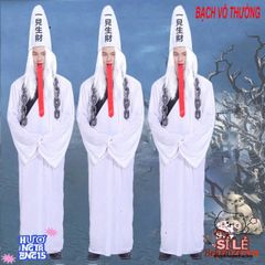 Trang phục Halloween Diêm Vương Hắc Bạch Vô Thường Dành Cho Người Lớn - Bộ Hóa Trang Cương Thi Pháp Sư Đầy Ma Quái