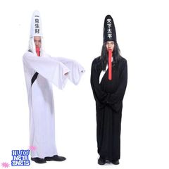 Bộ Trang Phục Halloween Ma Quái Đen Trắng - Thời Trang Huyền Bí Dành Cho Người Lớn và Trẻ Em Từ 4 Tuổi trở lên