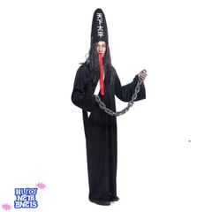 Bộ Trang Phục Halloween Ma Quái Đen Trắng - Thời Trang Huyền Bí Dành Cho Người Lớn và Trẻ Em Từ 4 Tuổi trở lên