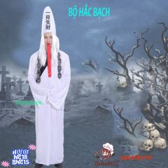 Bộ Trang Phục Halloween Cương Thi Hắc Bạch Đầy Ma Mị Dành Cho Người Lớn - Cosplay Diêm Vương, Pháp Sư, Hắc Bạch Vô Thường, Đồ Hóa Trang ấn Tượng