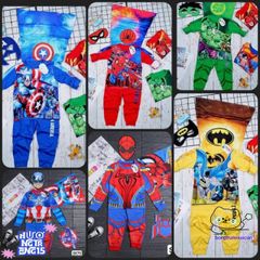 Bộ Đồ Siêu Nhân Halloween Cho Bé - Kèm Mặt Nạ 3D và Áo Choàng Thun Cotton Chất Lượng Cao