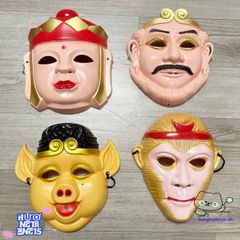 Bộ mặt nạ Đường Tăng & Tôn Ngộ Không - Đồ chơi trẻ em chất lượng cao theo chủ đề Tây Du Ký, nhựa dày dặn, phù hợp mọi lứa tuổi