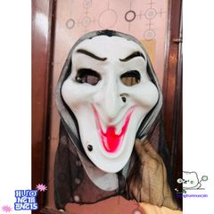 Mặt Nạ Halloween Phù Thủy - Phụ Kiện Thời Trang Ma Quái Dành Cho Tiệc Hóa Trang, Free Size, Tiện Lợi, Độc Đáo