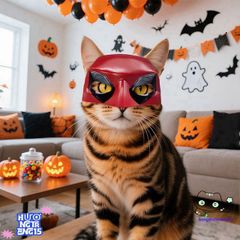Mặt nạ Người Nhện Marvel 3D cho thú cưng - Phụ kiện Halloween độc đáo, hóa trang siêu anh hùng dễ thương.