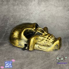Khẩu Trang Đầu Lâu Vàng Ánh Kim - Mặt Nạ Hóa Trang Halloween Độc Đáo, Phụ Kiện Tiệm Cắt Tóc Nổi Bật