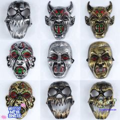 Khẩu Trang Đầu Lâu Vàng Ánh Kim - Mặt Nạ Hóa Trang Halloween Độc Đáo, Phụ Kiện Tiệm Cắt Tóc Nổi Bật