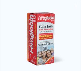 Siro Bổ Máu Feroglobin B12 Vitabiotics - Hỗ Trợ Tạo Máu, Giảm Mệt Mỏi, Phù Hợp cho Trẻ Em và Phụ Nữ Mang Thai, Vị Cam Mật Ong