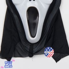 Mặt Nạ Thần Chết Há Miệng Dài - Phụ Kiện Halloween Kinh Dị - Độc Đáo Cho Fan Phim Scream và Sự Kiện Giả Trang