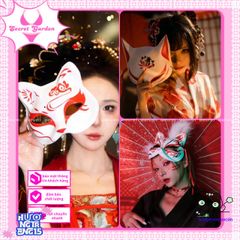 Mặt Nạ Mèo Nửa Mặt Halloween - Phụ Kiện Thú Vị cho Tiệc Hóa Trang và Giải Trí - Sản phẩm Thời Trang Độc Đáo