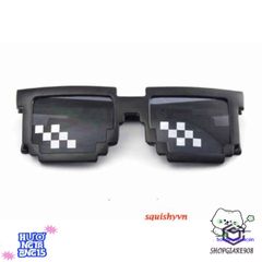 Kính thời trang Thug Life Minecraft - Kính chắn bụi siêu ngầu cho nam nữ, thiết kế 8bit độc đáo, phù hợp chụp ảnh nhóm