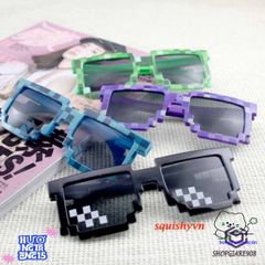 Kính thời trang Thug Life Minecraft - Kính chắn bụi siêu ngầu cho nam nữ, thiết kế 8bit độc đáo, phù hợp chụp ảnh nhóm