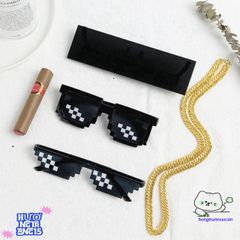 Kính mát Thug Life 6 Chấm - Phụ Kiện Siêu Ngầu Dành Cho Gamer Yêu Thích Minecraft - Chất Liệu Nhựa Cao Cấp