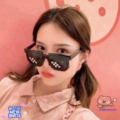 Kính mát Thug Life 6 Chấm - Phụ Kiện Siêu Ngầu Dành Cho Gamer Yêu Thích Minecraft - Chất Liệu Nhựa Cao Cấp