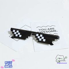 Kính mát Thug Life 6 Chấm - Phụ Kiện Siêu Ngầu Dành Cho Gamer Yêu Thích Minecraft - Chất Liệu Nhựa Cao Cấp