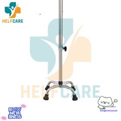Gậy Chống Bốn Chân Inox HelpCare - Điều Chỉnh Chiều Cao 80-98 cm Dành Cho Người Cao Tuổi và Người Khuyết Tật