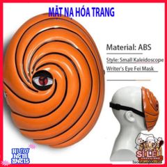 Khẩu trang phát sáng Naruto Sharingan - Kính cosplay Tobi Uchiha Obito, quà tặng độc đáo cho fan anime, sự kiện Halloween, cosplay