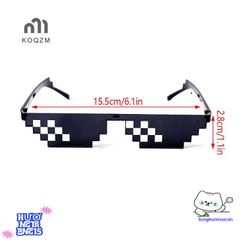 Kính Mát Pixel Huyền Thoại Retro - Kính Râm Thời Trang Dành Cho Game Thủ, Bảo Vệ Mắt, Nhiều Màu Sắc Cá Tính
