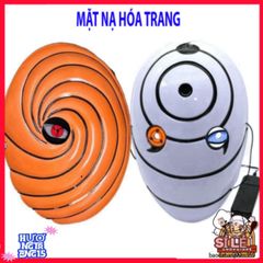Khẩu trang phát sáng Naruto Sharingan - Kính cosplay Tobi Uchiha Obito, quà tặng độc đáo cho fan anime, sự kiện Halloween, cosplay